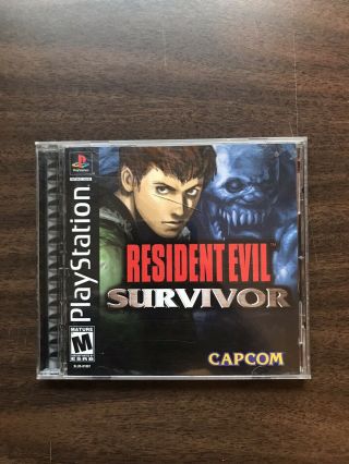 Resident Evil Survivor Sony Playstation Ps1 Black Label Complete