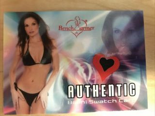Rare " Pack Fresh " 2003 Benchwarmer Alicia Rickter Bikini Swatch Card