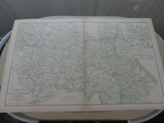 Antique Civil War Map Richmond Vicinity And Part Of Peninsula April 1864
