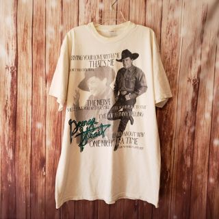 Vintage George Strait All Over Print Country Rock Band Concert 90s Osfa Rare