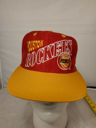 Rare Vintage Houston Rockets Red/yellow 375 Of 2000 Cap