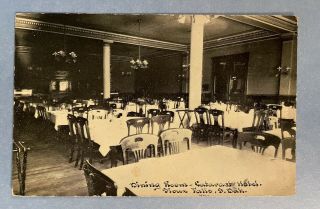 Sioux Falls Sd South Dakota Cataract Hotel Dining Room Vintage Postcard