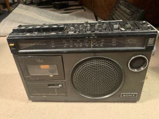 Vintage Rare Sony Cf - 480s Am Fm Radio Cassette Player Boombox Old