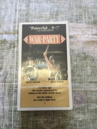 War Party Vhs Hbo 1990 Rare Indian Action Drama Kevin Dillon Billy Wirth