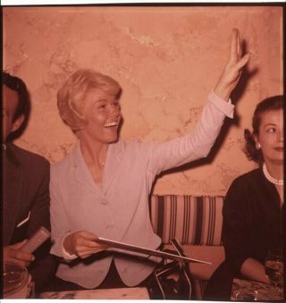 Doris Day Rare Candid Smiling At Event Vintage 2.  25 X 2.  25 Transparency