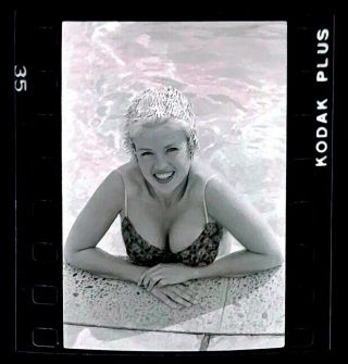 1963 Sexy Jayne Mansfield Pool 35mm Photo Negative