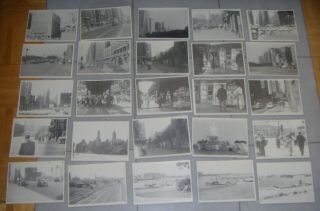 25 Vintage 50`s Chicago City 6 7/8 " X 4 7/8 " Photos
