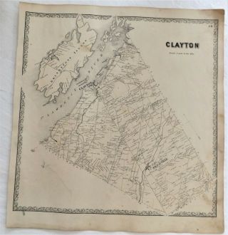 1861 Ny Atlas Map Grindstone Island Clayton Depauville