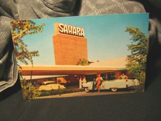Vintage Rppc Postcard Pc Hotel Sahara Las Vegas,  Nevada