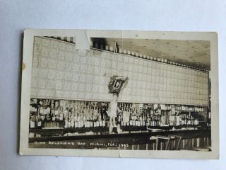Rppc King Solomon’s Bar Miami Florida 1943 Unposted Vintage Postcard