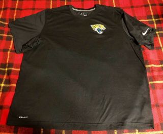 Rare Jacksonville Jaguars Nike Dri - Fit Team Issued Nfl Equipment Shirt Sz 3xl