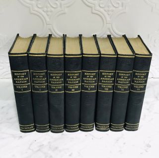 Antique 1920 History Of The American Nation Jackman Hardcover 8 Volumes Rare