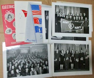 Wwii Army - Navy E Production Award Photos Booklets Chicago Il Goodman Co Tilden