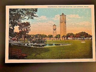 Vintage Postcard San Antonio Texas Fort Sam Houston Quadrangle