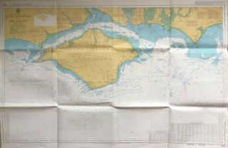 Vintage Admiralty Chart (1984) - Outer Approaches To The Solent - Isle Of Wight