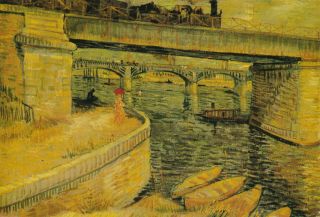 Vintage Postcard 1990s Vincent Van Gogh The Bridge At Asnieres Summer 1887 Paris