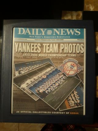 Ny Yankees World Series Champions 26 Team Photos 1923 - 2000 Daily News W Binder