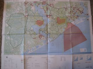 Camp Lejeune Military Installation Map Edition 2 - Dma Series V742s 1996 Carolina