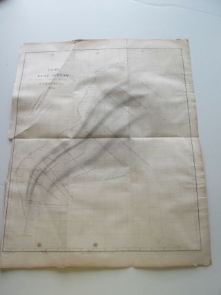 1854 E.  & G.  W.  Blunt Chart " Gulf Stream By A D Bache " 13 - 1/2 " By 16 "