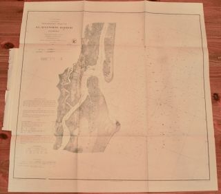 1862 Us Coast Survey Map Florida St.  Augustine Harbor