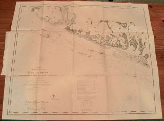 1862 Us Coast Survey Map Florida Reefs Newfound Harbor Key To Boca Grande Key