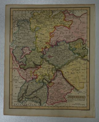 1814 J Russell Map Of Germany