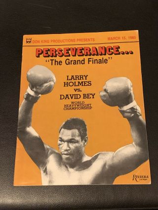 1985 Larry Holmes David Bey Onsite Boxing Program Heavyweight Rare Vintage