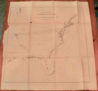 1866 Us Coast Survey Map Atlantic,  Gulf Of Mexico,  Pacific