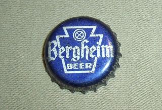 Bergheim Beer Pa Tax Plastic Bottle Cap - Reading,  Pa.  Rare Cap