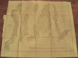 1874 Us Coast Survey Map Of Rhode Island