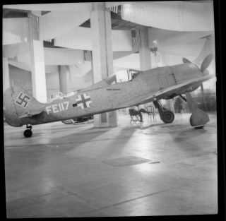 Vintage Negative Only (not Photo) German Fighter Airplane Focke - Wulf Fw - 190