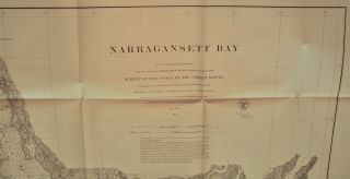 1873 US Coast Survey Map of Narragansett Bay,  Rhode Island 2