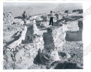 1957 Ruins Of The Ancient Monastery Of Qumram By Dead Sea In Jordan Press Photo