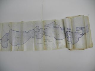 1897 Hand Drawn Colored Map Of Chain Of Pond In Township No 2 R 6 Maine