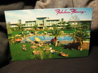 Vintage Postcard Las Vegas Nevada Fabulous Flamingo Hotel Pc Gamble Strip