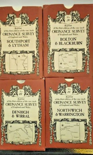 Four Ordnance Survey Reprints Of The First Edition One Inch Maps