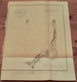 1867 Us Coast Survey Map Of Shilshole Bay,  Puget Sound,  Washington Territory