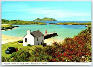Derrynane Harbour Scariff Island Ring Of Kerry Ireland Vtg 4x6 Postcard Af264