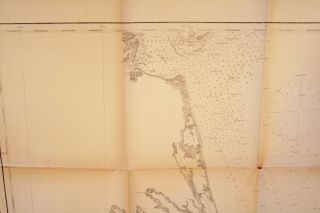 1867 US Coast Survey General Chart Map Cape Henry,  Virginia to Cape Lookout,  NC 3