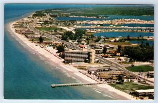 Vintage Postcard Air View Redington Beach Florida Fl