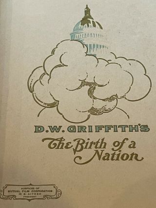 D W Griffith Birth Of A Nation Souvenir Program 1915 Lillian Gish Rare