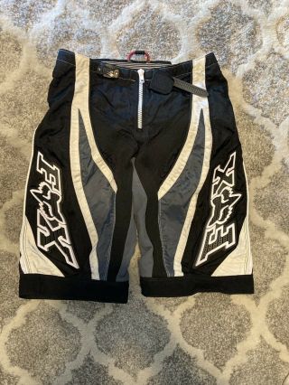 Fox Racing 360 Protective Shorts Size 34 Black Grey White.  Rare Hard To Find