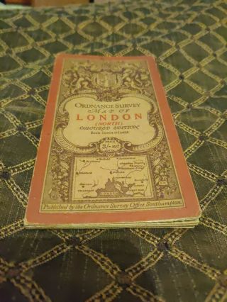 Vintage Cloth Ordnance Survey Map Of London Ellis Martin Cover