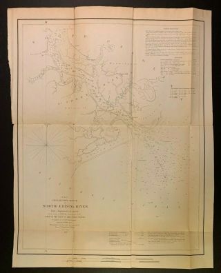 1851 Map Edisto River Us Coastal Survey South Carolina Edisto Beach Sc Sailing