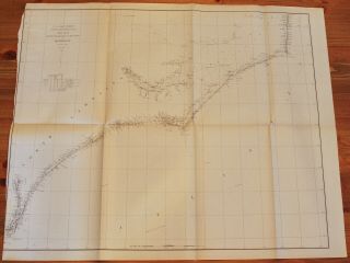 1867 Us Coast Survey Map Pamlico Sound,  Outer Banks,  North Carolina