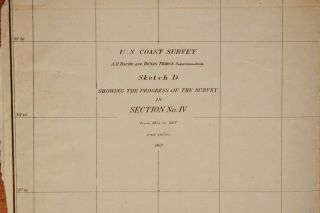 1867 US Coast Survey Map Pamlico Sound,  Outer Banks,  North Carolina 2
