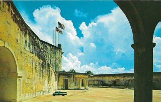 Vintage Puerto Rico Chrome Postcard San Juan Historic Site San Cristobal Castle
