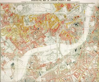 Descriptive Headback Street Map Of Victorian London Poverty 1889 Charles Booth