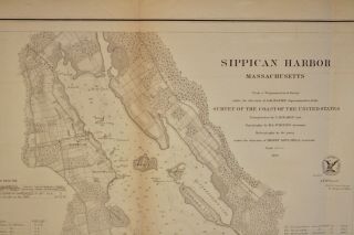 1866 Us Coast Survey Map Sippican Harbor Massachusetts