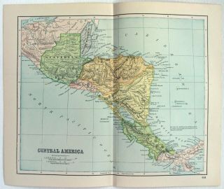 1890 Map Of Central America By Dodd Mead & Company